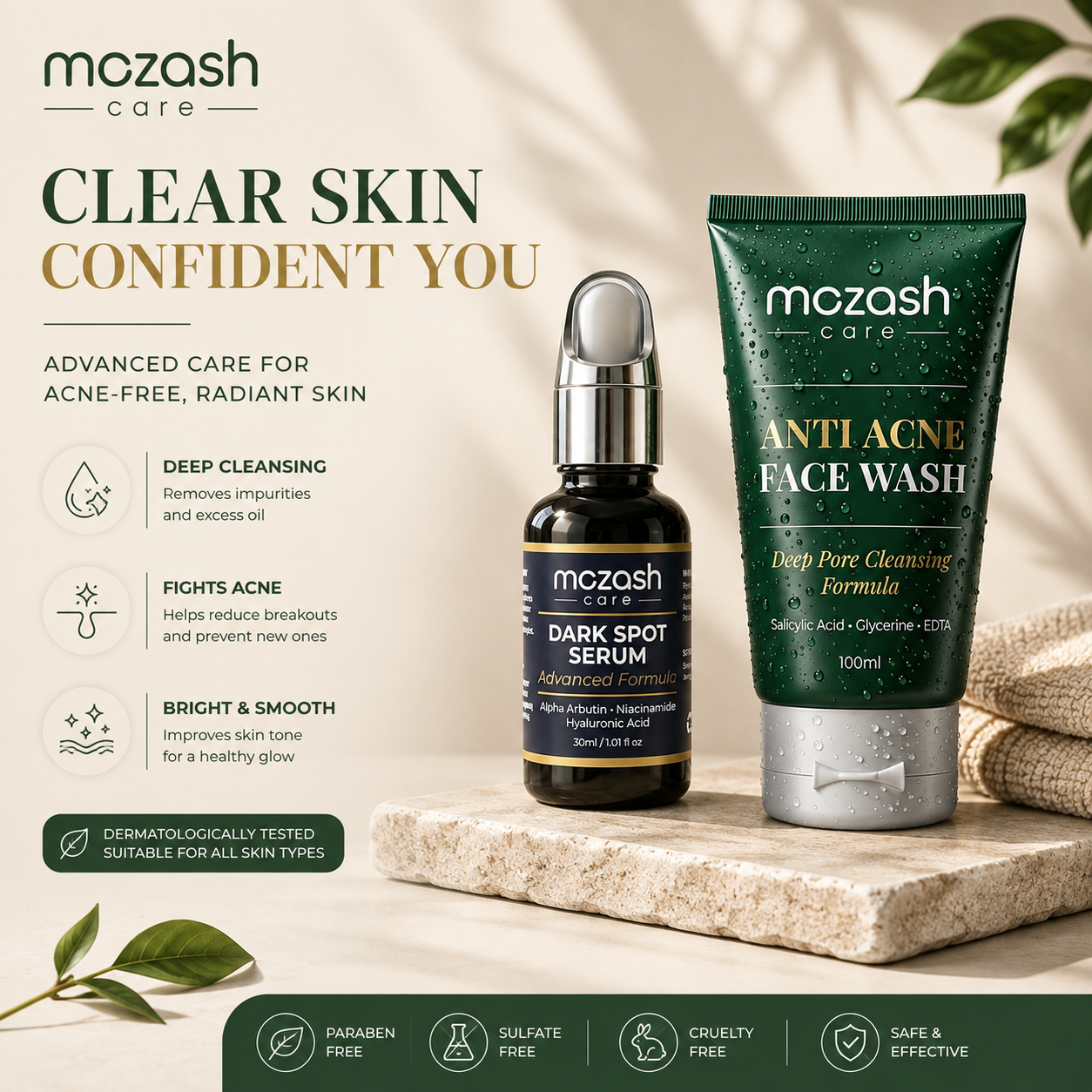 MOZASH CARE Mozash Acne Fix Ki t — Complete Acne Solution